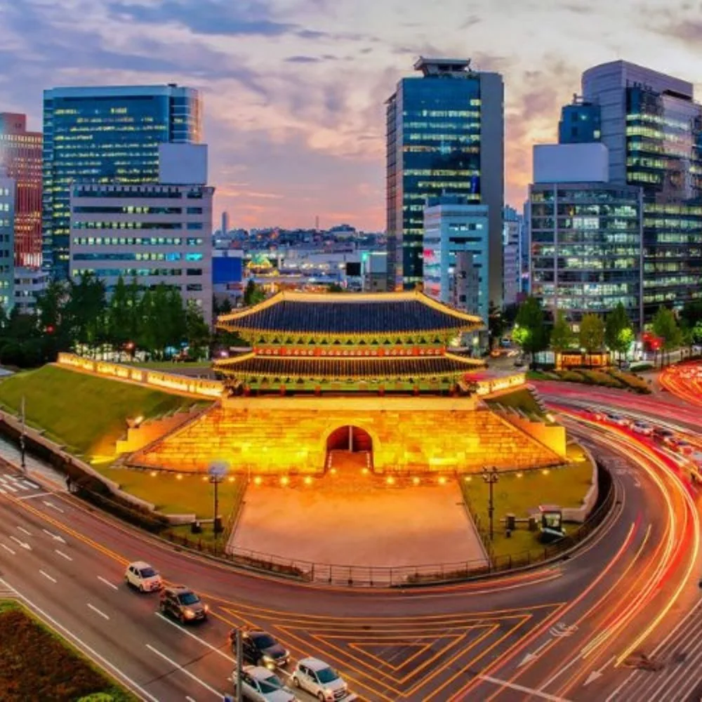 Vista de la ciudad de Seul en Corea del sur