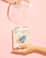 Mascarilla de papel hidratante con ácido hialurónico y algas