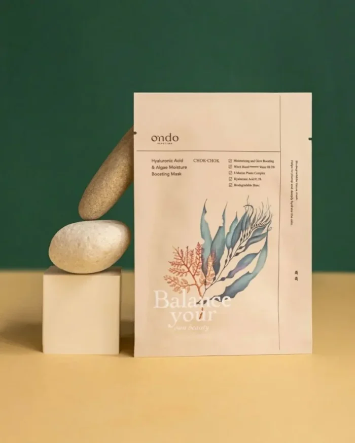 Mascarilla de papel hidratante con ácido hialurónico