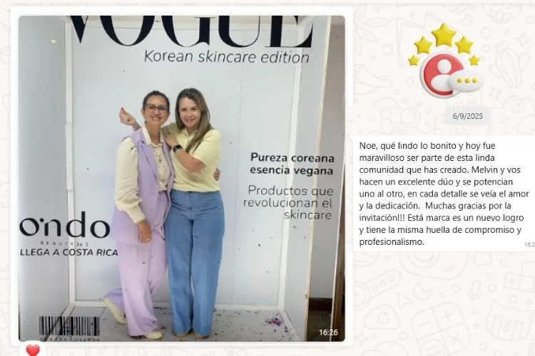 Clientas felices por el evento y la comunidad